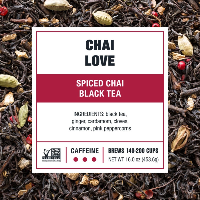 Tiesta Tea - Chai Love, Loose Leaf, Spiced Chai Black Tea, Premium High Caffeinated Blend, Make Hot or Iced & Brews Up to 200 Cups, 16 Ounce Resealable Bulk Pouch - Image 2